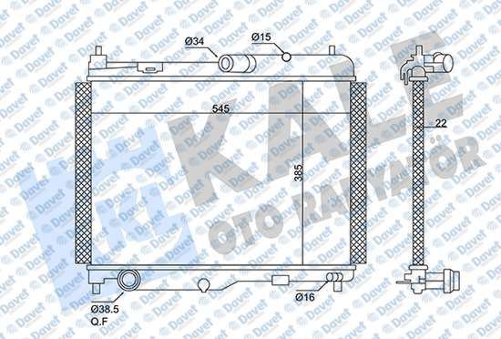 KALE 362610 Radyator Ecosport-Fiesta Vii 1.0ecoboost 13-> (At) (Brazing) (385x545x22) (Gn118005cb-Gn118005cc-Gn118005cd)